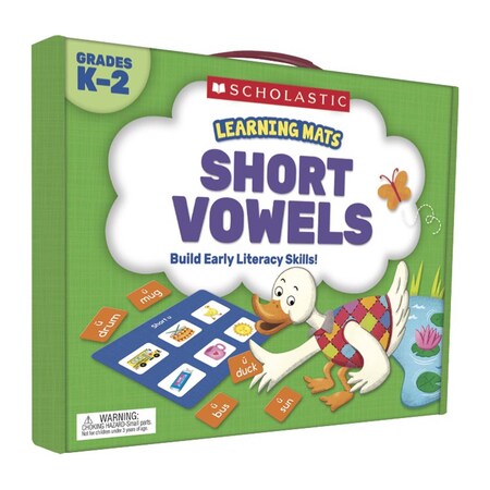 Scholastic Teaching Resources Learning Mats - Short Vowels, Grades K-2 SC823965